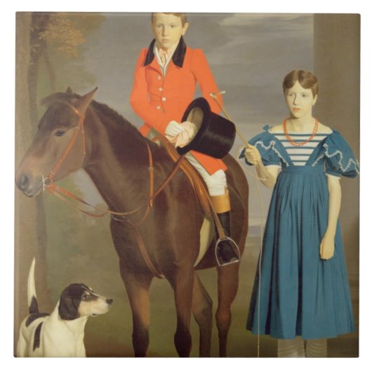 ジョンGubbinsニュートンおよび彼の姉妹メリー1832-33年( タイル (正面)