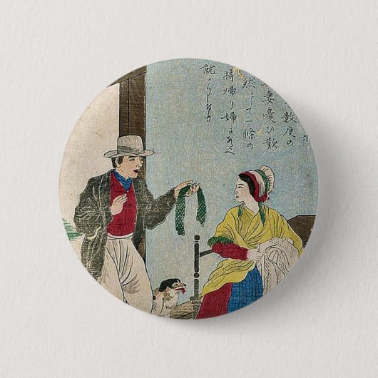 ジョンHeathcoat、編み物機械の発明家 缶バッジ (正面)