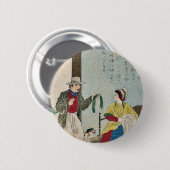 ジョンHeathcoat、編み物機械の発明家 缶バッジ (正面&裏面)