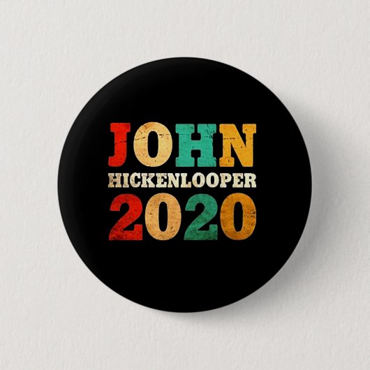 ジョンHickenlooper 2020年 缶バッジ (正面)