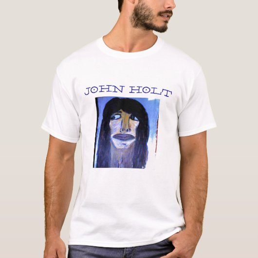 ジョンHOLT -背部"操業"のカスタマイズPortriat Tシャツ (正面)