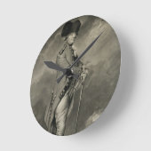 ジョンJo著刻まれるCornwallis (1738-1805年)概要 ラウンド壁時計 (傾斜)