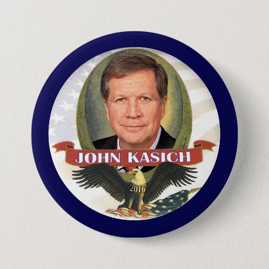 ジョンKasich 2016年 缶バッジ (正面)