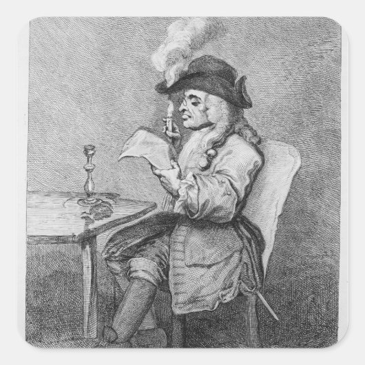 ジョンKeyse Sherwin著エッチングされる政治家 スクエアシール (正面)