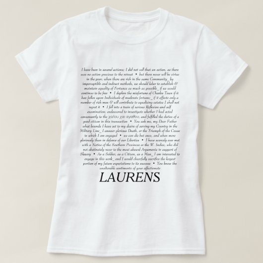 ジョンLaurensの引用語句のワイシャツ Tシャツ (デザイン正面)
