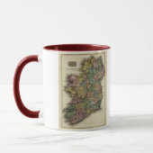 ジョンPinkerton著1813年のアイルランドの地図 マグカップ (左)