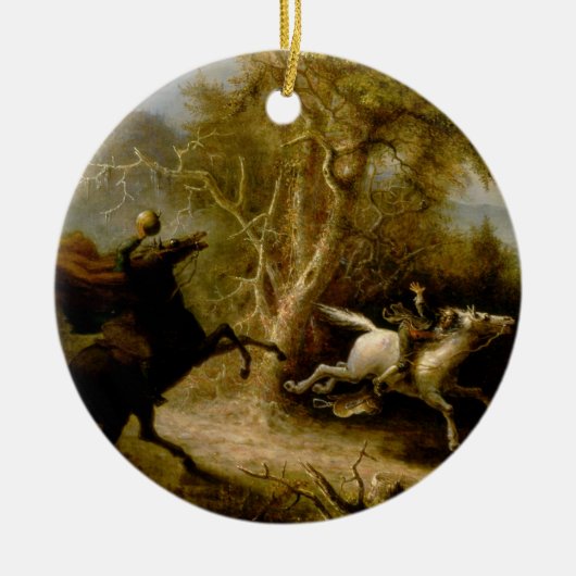 ジョンQuidor伝説の眠い中空ヘッドレスホース セラミックオーナメント (正面)