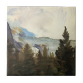 ジョンSargent: Purtudのモミの木および雪山 タイル (正面)