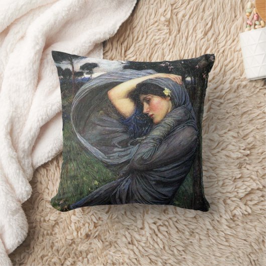 ジョンW.ウォーターハウスプレラファエリートボレアス枕 クッション (ブランケット)