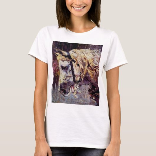ジョヴァンニ・ボルディーニによる白馬の頭部 Tシャツ (正面)