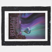 ジョヴィアンオーロラ宇宙の目的地の休暇広告 フリースブランケット (正面(横))