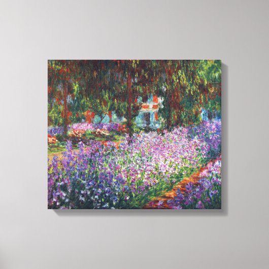 ジョヴェルニーにあるモネの庭by Claude Monet キャンバスプリント (正面)