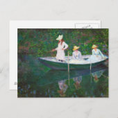 ジョヴェルニークロード・モネのノルウェーのボートで ポストカード (正面/裏面)