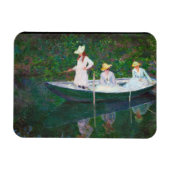 ジョヴェルニークロード・モネのノルウェーのボートで マグネット (横)