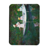 ジョヴェルニークロード・モネのノルウェーのボートで マグネット (縦)