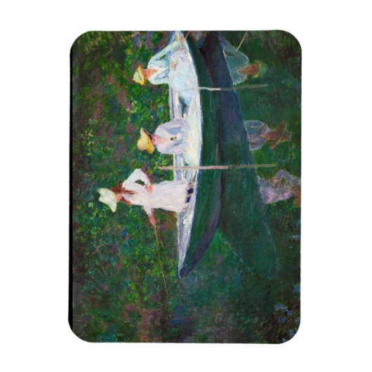 ジョヴェルニークロード・モネのノルウェーのボートで マグネット (縦)
