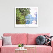 ジョヴェルヌクロード・モネの近くのセーヌ川の朝 キャンバスプリント (インサイチュ (リビング))