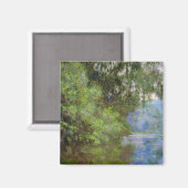 ジョヴェルヌクロード・モネの近くのセーヌ川の朝 マグネット (正面/裏面)