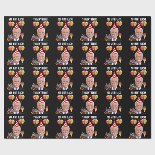 ジョーおもしろいバイデン氏お前は黒人じゃない！ ラッピングペーパー (シーム)