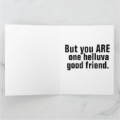 ジョーおもしろいバイデン氏お前は黒人じゃない!友情カード カード (内部)