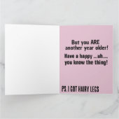 ジョーおもしろいバイデン氏お前は黒人じゃない!誕生日カード カード (内部)