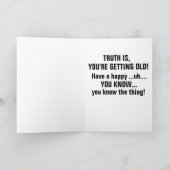 ジョーおもしろいバイデン氏は丘の上で誕生日カード彼 カード (内部)