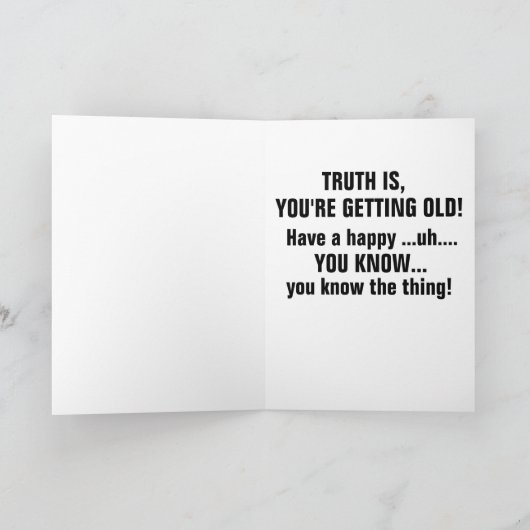 ジョーおもしろいバイデン氏は丘の上で誕生日カード彼 カード (内部)