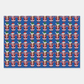 ジョーおもしろいバイデン氏カマラハリスサンタカスタム顔 ラッピングペーパーシート (正面3)