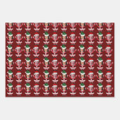 ジョーおもしろいバイデン氏カマラハリスサンタカスタム顔 ラッピングペーパーシート (正面2)