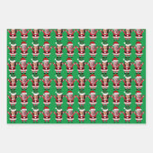 ジョーおもしろいバイデン氏カマラハリスサンタカスタム顔 ラッピングペーパーシート (正面)