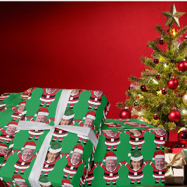 ジョーおもしろいバイデン氏カマラハリスサンタカスタム顔 ラッピングペーパー