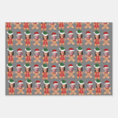 ジョーおもしろいバイデン氏カマラハリス顔ジンガーパン ラッピングペーパーシート (正面3)