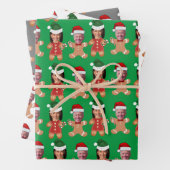 ジョーおもしろいバイデン氏カマラハリス顔ジンガーパン ラッピングペーパーシート (インサイチュ)