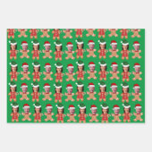 ジョーおもしろいバイデン氏カマラハリス顔ジンガーパン ラッピングペーパーシート (正面)