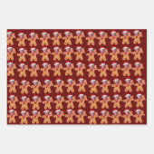 ジョーおもしろいバイデン氏クリスマスカスタム顔フォトジンジャーブレッド ラッピングペーパーシート (正面3)