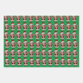 ジョーおもしろいバイデン氏サンタクロースカスタム顔写真 ラッピングペーパーシート (正面2)