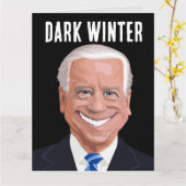 ジョーおもしろいバイデン氏ダークウィンター誕生日カード カード (黄色い花)
