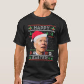 ジョーおもしろいバイデン氏ハッピーイースター醜いクリスマス Tシャツ (正面)
