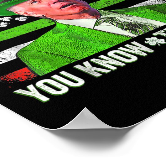 ジョーおもしろいバイデン氏ハッピー4th Of 7月混乱St Patr ポスター (角)