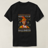 ジョーおもしろいバイデン氏メリーハロウィーンのコスチュームの4番目 Tシャツ (デザイン正面)