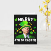 ジョーおもしろいバイデン氏メリーSt patricks day4th Of Easte カード (黄色い花)