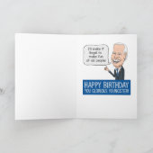 ジョーおもしろいバイデン氏ラブオールドピープル誕生日 カード (内部)