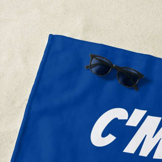 ジョーおもしろいバイデン氏漫画と典型的な引用文 ビーチタオル (インサイチュ)