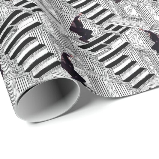 ジョーおもしろいバイデン氏無限の階段を上がる ラッピングペーパー (ロールコーナー)