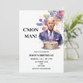 ジョーおもしろいバイデン氏誕生日 招待状 (スタンド正面)