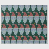 ジョーおもしろいバイデン氏醜いクリスマスサンタハット ラッピングペーパー (フラット)