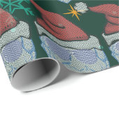 ジョーおもしろいバイデン氏醜いクリスマスサンタハット ラッピングペーパー (ロールコーナー)