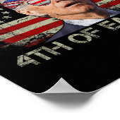 ジョーおもしろいバイデン氏7月4日イースターアメリカの幸せ4日 ポスター (角)