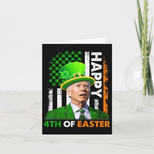ジョーおもしろいバイデン氏St patricks dayハッピー4日7月 カード (正面)