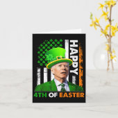 ジョーおもしろいバイデン氏St patricks dayハッピー4日7月 カード (黄色い花)